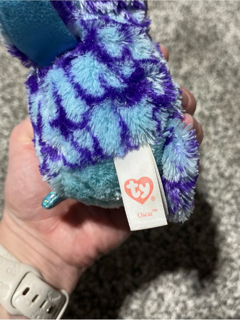 Ty Beanie Boos OSCAR the Owl 6" Beanbag Plush Toy w/ Glitter Eyes - Picture 8 of 10